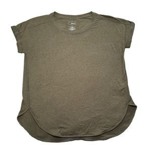 Sonoma Women’s Heather Green Short Sleeve T-Shirt with Stretch - size Large